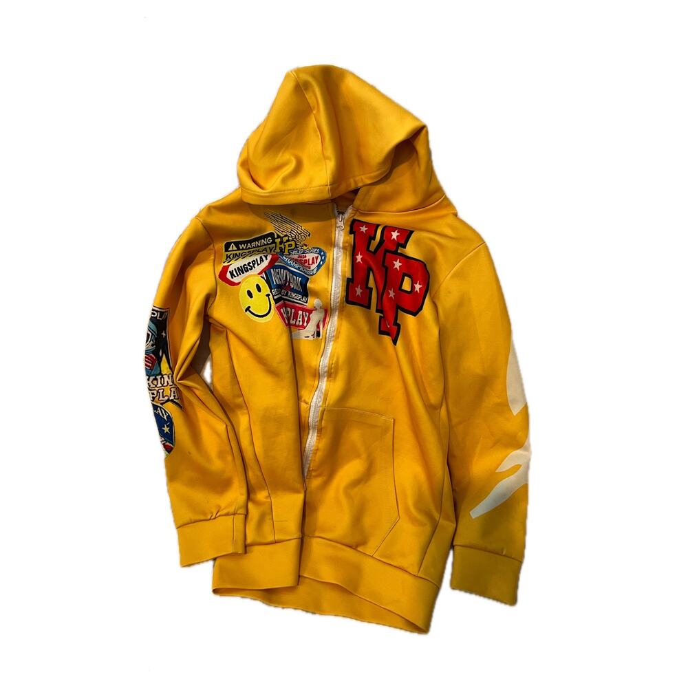 Kingsplay Yellow special edition Full Zip Up Hoodie Mens Med